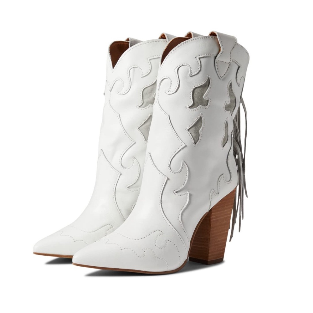 “Lady’s Night” White Fringe Boot from Dingo - Still in Box